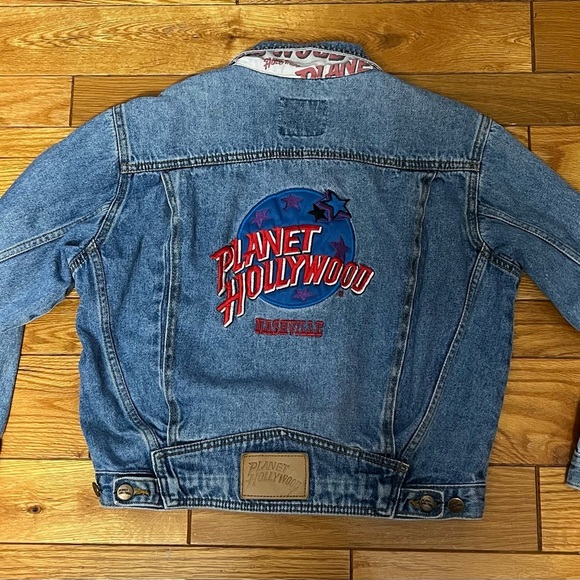 PLANET HOLLYWOOD Vintage Nashville Denim Jacket - Kids Size 10 - Picture 4 of 10
